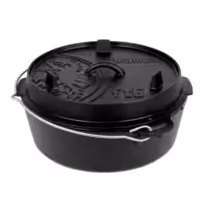 Feuertopf (Dutch Oven) Black - ft6 / 5.5L Topf & 1.5L Deckel / 4-8 Pers.