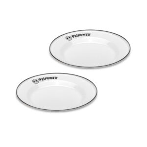 Emaille Teller 2x Set Black