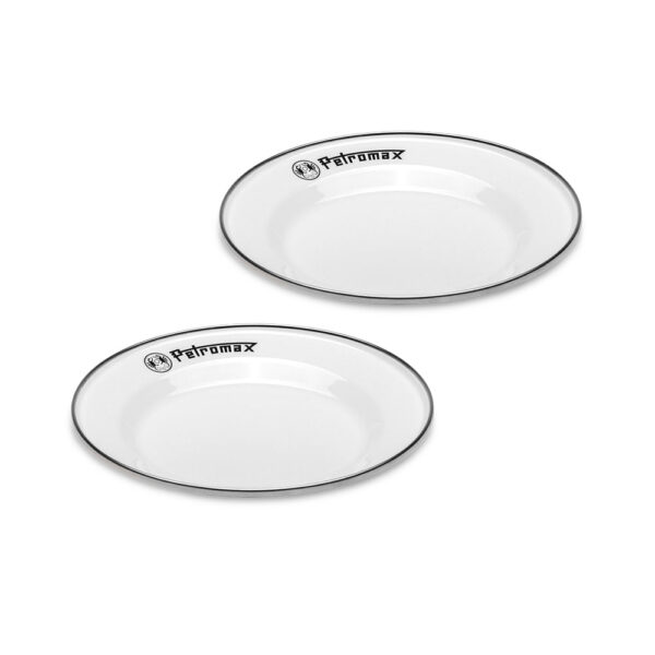 Emaille Teller 2x Set Black