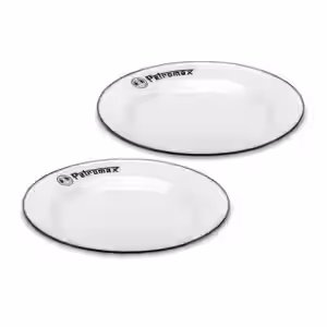 Emaille Teller 2x Set White