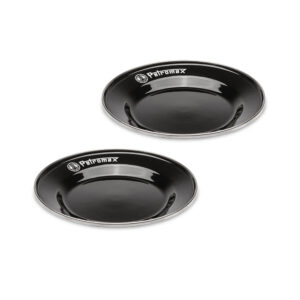 Emaille Teller 2x Set Black