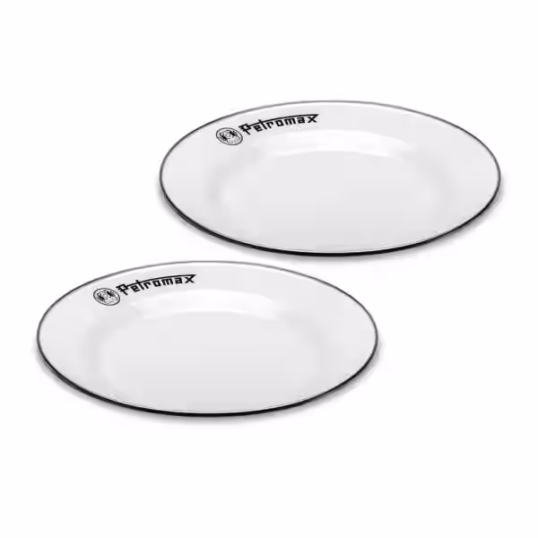Emaille Teller 2x Set White