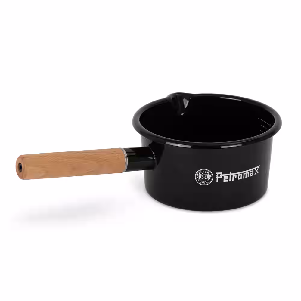 Emaille Stieltopf Black