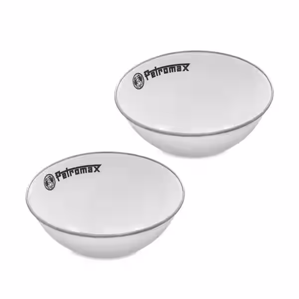 Emaille Schalen 2x Set White