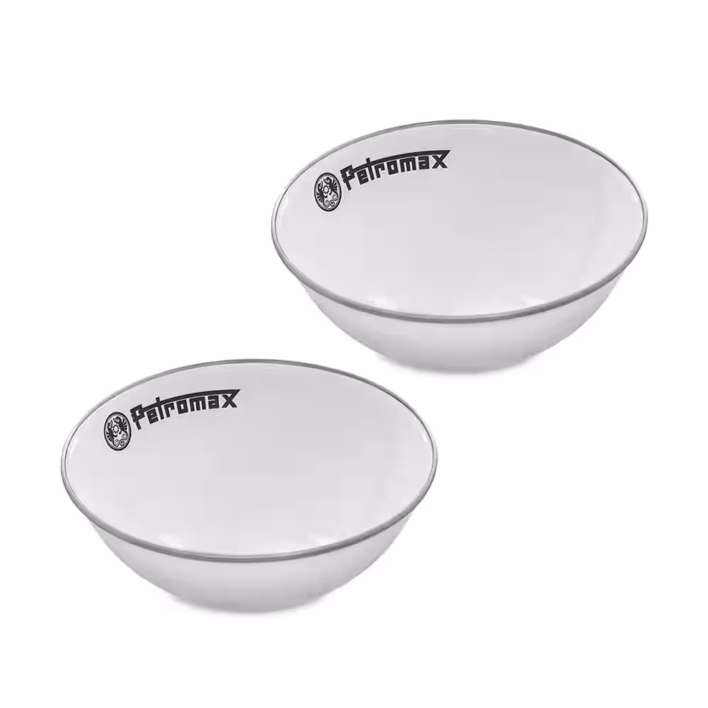 Emaille Schalen 2x Set White