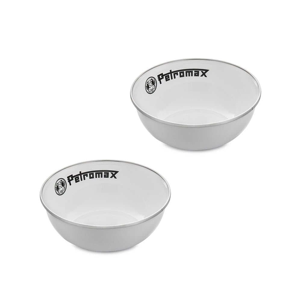 Emaille Schalen 2x Set White
