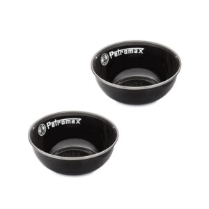 Emaille Schalen 2x Set Black