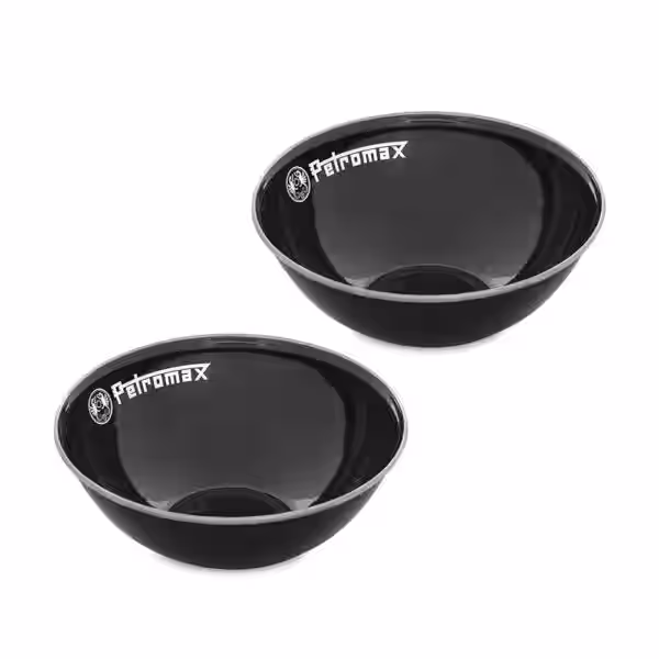 Emaille Schalen 2x Set Black