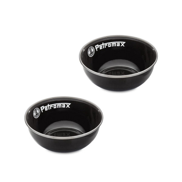 Emaille Schalen 2x Set Black