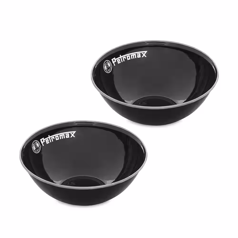 Emaille Schalen 2x Set Black