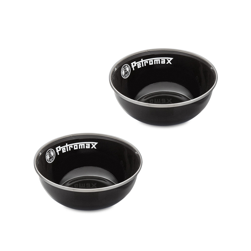 Emaille Schalen 2x Set Black