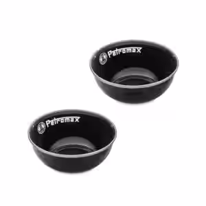 Emaille Schalen 2x Set Black
