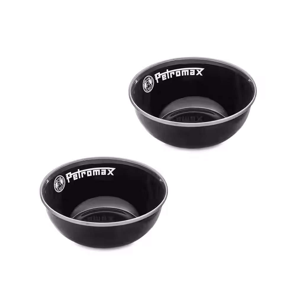 Emaille Schalen 2x Set Black