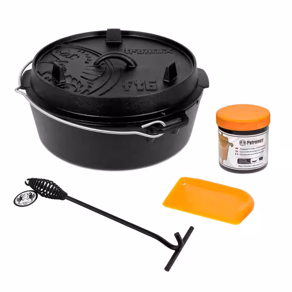 Feuertopf ft6-t Set Einsteiger - Dutch Oven Set 6 Liter schwarz 1 Feuertopf ft6-t Set Einsteiger - Dutch Oven Set 6 Liter schwarz